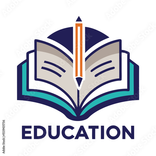  Educational logo icon vector illustration.
