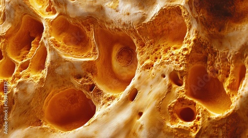 Close-up porous bone texture