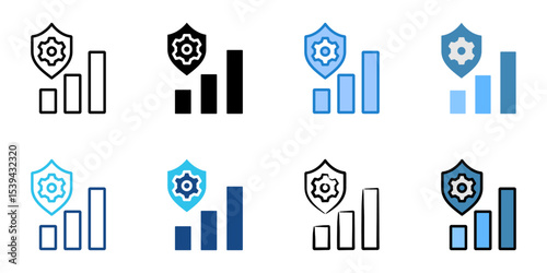 Mitigation icon set multiple style collection 
