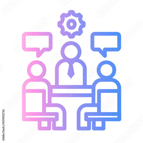 corporate Line Gradient Icon