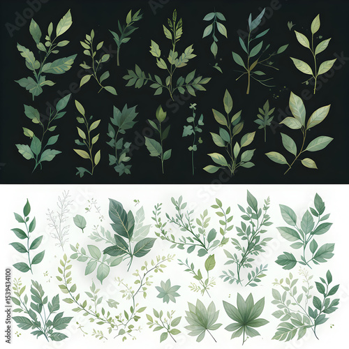 Wallpaper Mural Dark Green Leaf Pattern – Seamless Background Torontodigital.ca