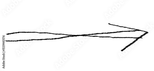 Arrow grunge marker isolated vector icon. Arrow grunge mark hand draw