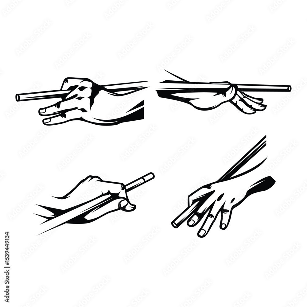 Obraz premium Billiard Sports Logo Design Illustration Vector
