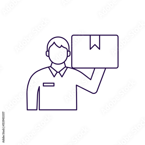 Delivery man icon