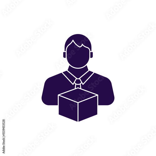 Delivery man icon