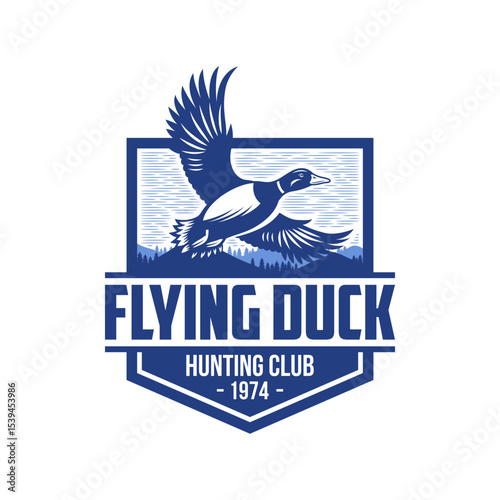 Duck Hunting Logo Design Ideas, Vector illustration