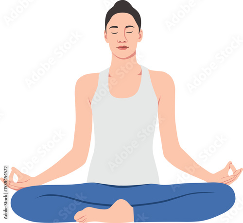 young woman meditating