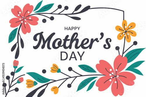 a beautiful happy mother's day card, banner, background.