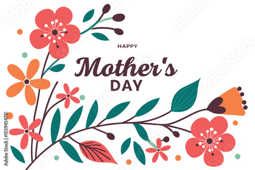 a beautiful happy mother's day card, banner, background.