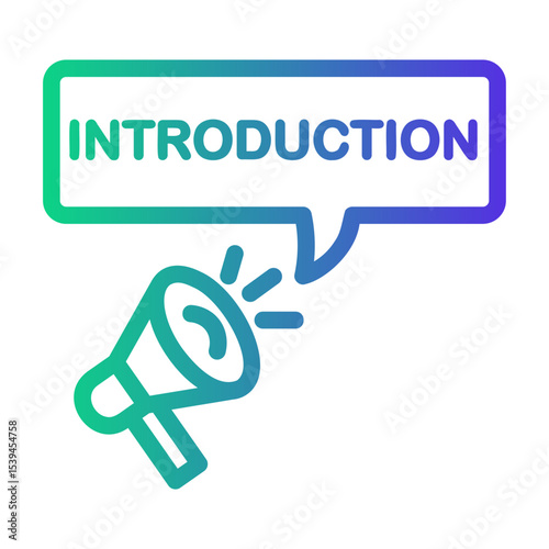 introduction Line Gradient Icon