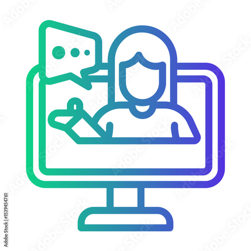 introduction Line Gradient Icon