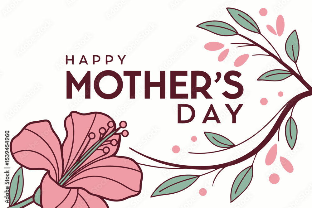 a beautiful happy mother's day card, banner, background.