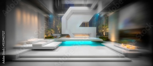 Modern, open-concept indoor-outdoor living space