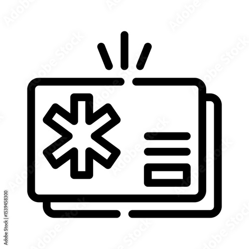 Medical Alert Card line icon