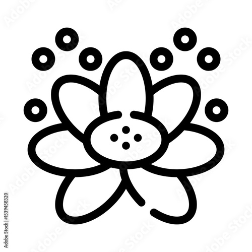 plant pollen line icon