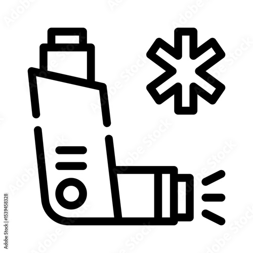 Inhaler Asthma line icon