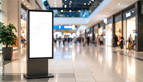 Blank Mall Advertising Sign.