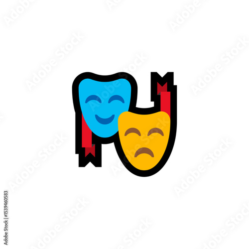 Happy and Sad Masks Theater Icon