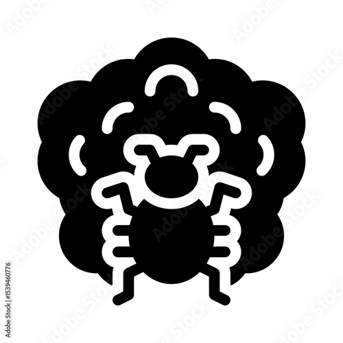dust mite glyph icon