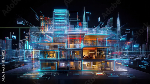 Smart city innovation energy-saving building and disaster warning center for earthquake preparedness