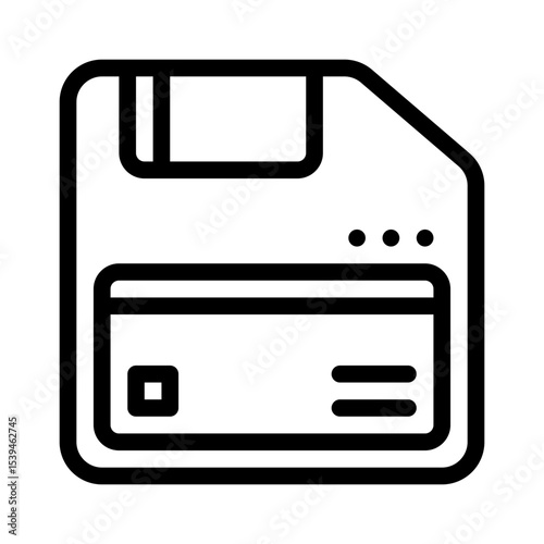 floppy disk line icon