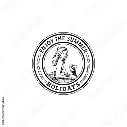 Enjoy The Summer Holidays Vector Icon