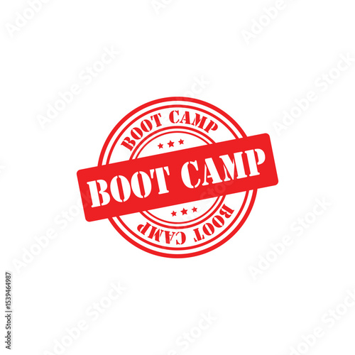Boot Camp Red Icon Symbol Vector.