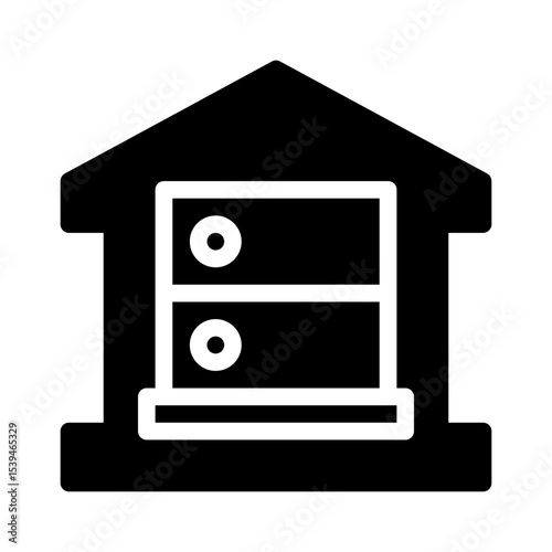 archive building glyph icon
