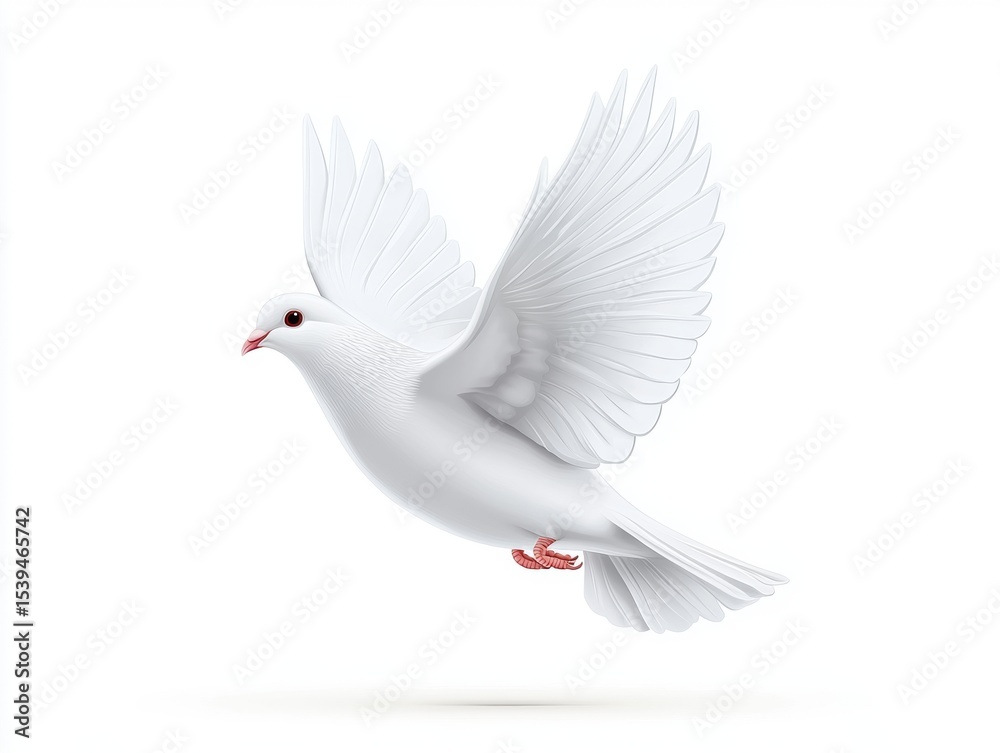 Obraz premium White dove in flight (2)