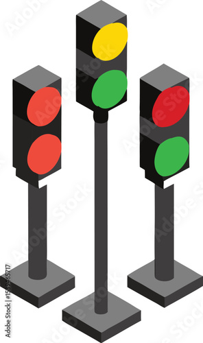 Traffic light vector art illustration