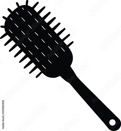  Beautiful hairbrush vector art illustration