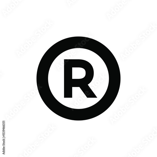 Registered Icon Sign Symbol Vector.