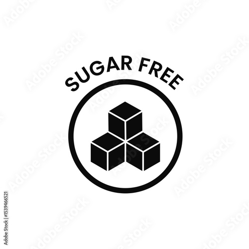 Sugar Free Icon Vector Symbol.