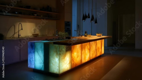 Modern onyx kitchen island design