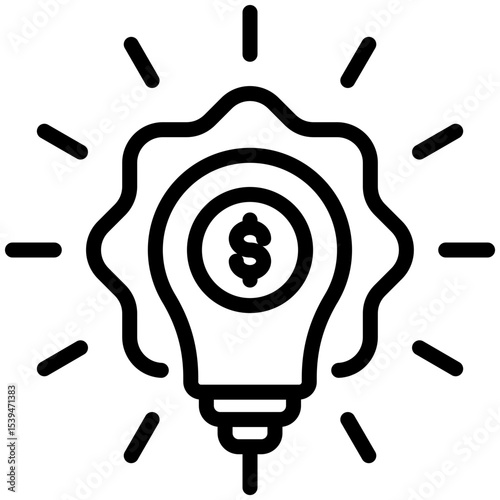 Financial idea icon for business, website, application, printing, document, poster design, etc