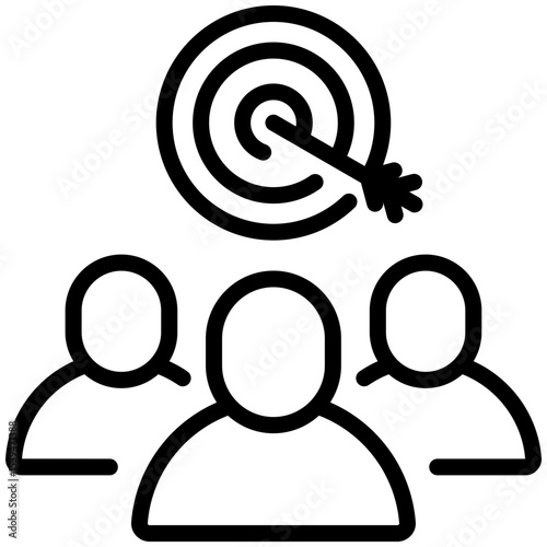 Target customer icon for business, website, application, printing, document, poster design, etc