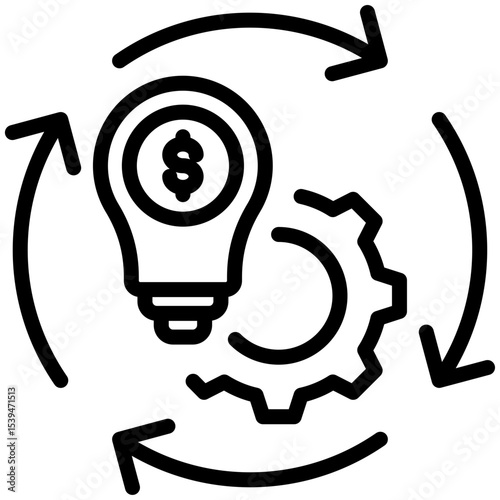 Implementation icon for business, website, application, printing, document, poster design, etc