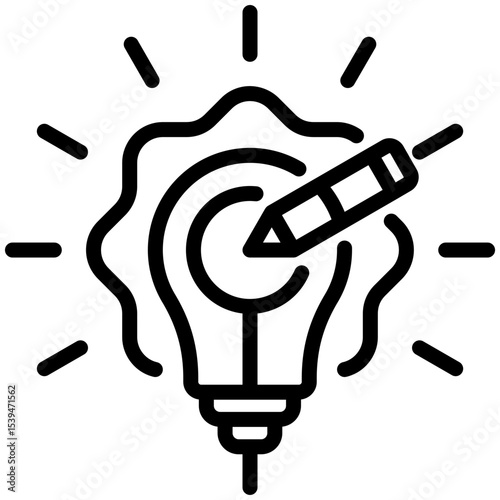 Design thinking icon for business, website, application, printing, document, poster design, etc