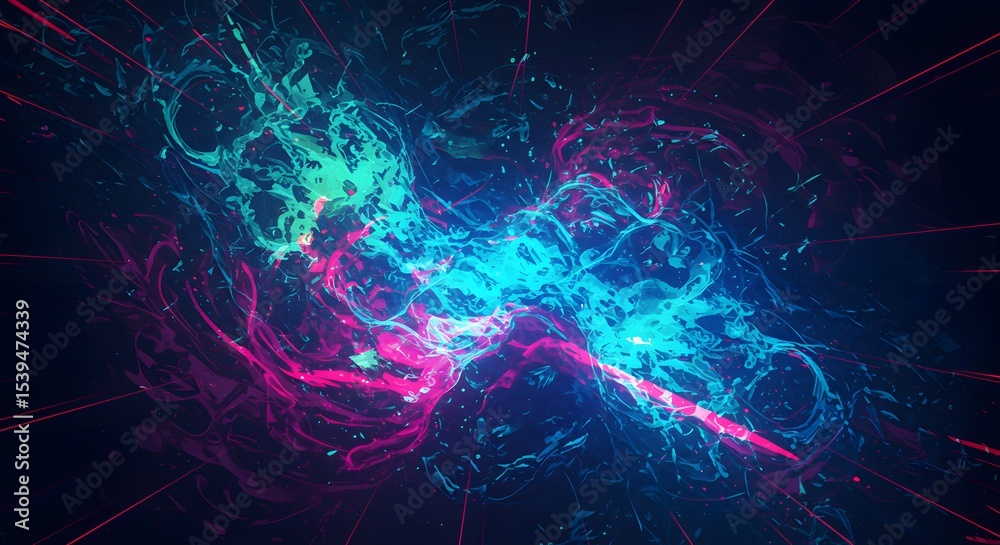 Obraz premium Abstract Energy Collision