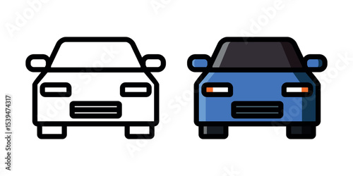 simple line car icon