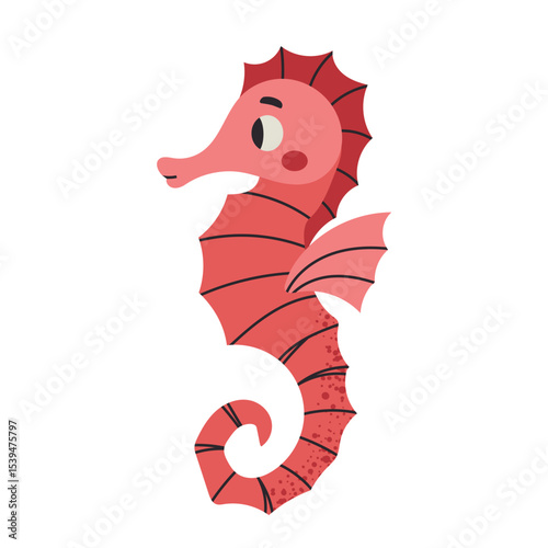 Little Sea horse icon clipart avatar logotype isolated illustration