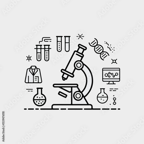 "Minimal Science & Laboratory Line Icons Pack"

