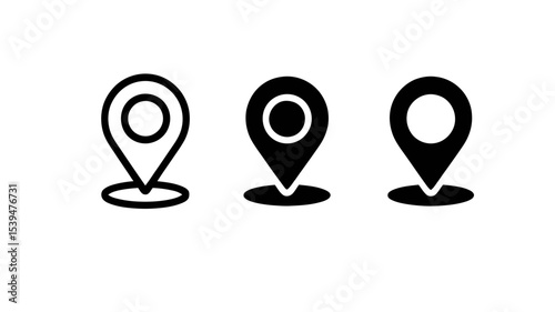Vector Location Icons Set – Flat GPS, Map Pins, and Navigation Symbols for UI, Apps, and Infographics
