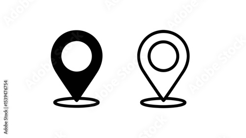Vector Location Icons Set – Flat GPS, Map Pins, and Navigation Symbols for UI, Apps, and Infographics