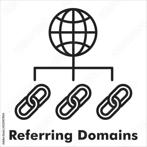 Referring Domains Outline Icon
