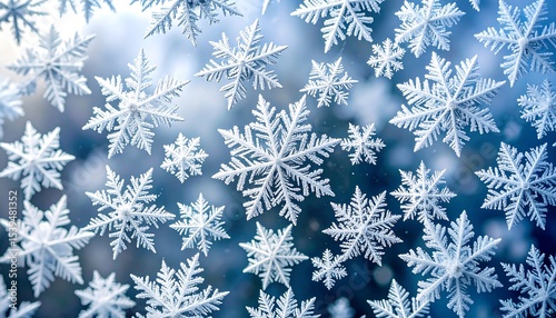 Stunning Close-Up of Delicate White Frost Crystals on Glass A Winter Wonderland Scene