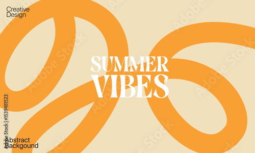 Abstrac backgrSummer abstract background with seamless yellow hand drawn lines. Modern art minimalist style design template for sales, poster, header, cover, social media, fashionound summer vibes.eps