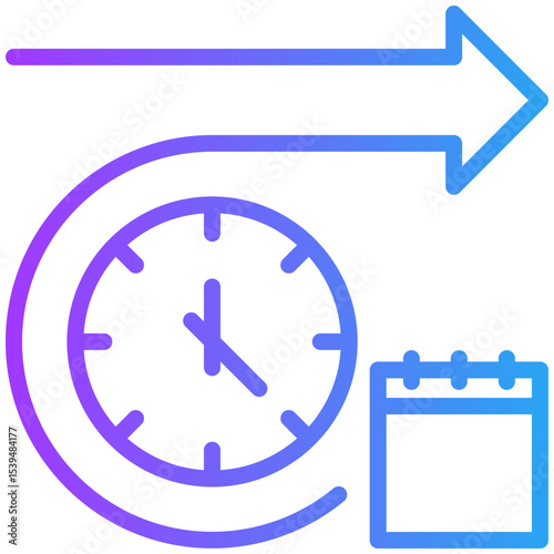 Long term  icon for strategic planning, website, application, printing, document, poster design, etc