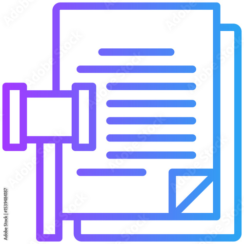 Legal document  icon for strategic planning, website, application, printing, document, poster design, etc