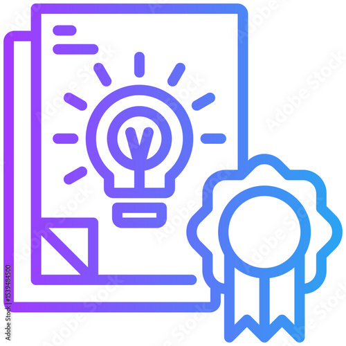 Intellectual property  icon for strategic planning, website, application, printing, document, poster design, etc